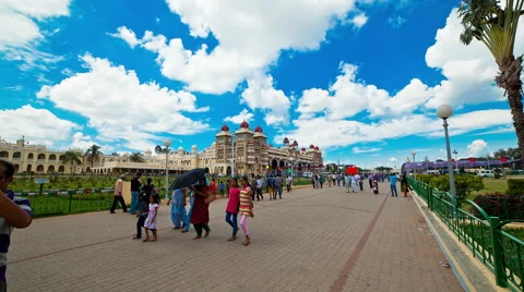 Mysore. The main palace complex. time-lapse Stock-Footage 39963312