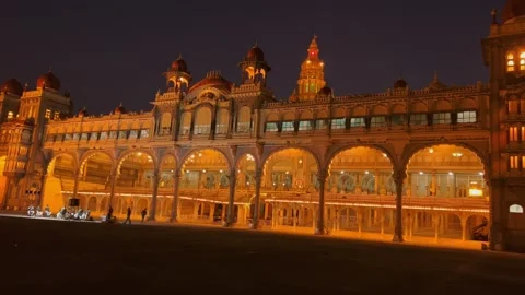 Mysore Palace lighting Stock Footage 170440244