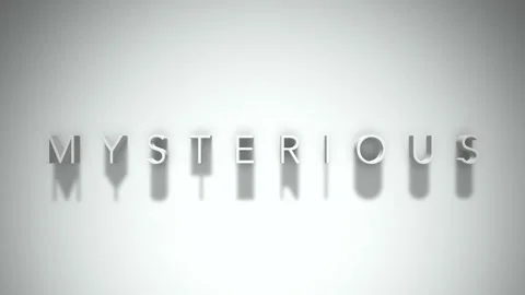 Mysterious 3D title animation with shadows on a white background Video stock 297667762