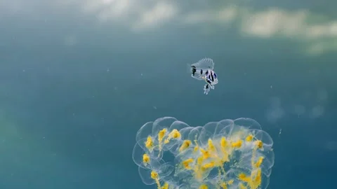 Mysterious Alien-Like Fish Larva Found in the Atlantic Stock Footage 334784745