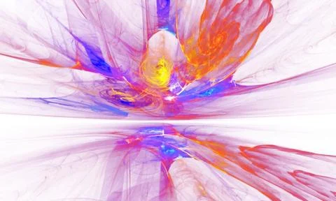 Mysterious alien form magnetic fields isolated on white sky Stock Illustration