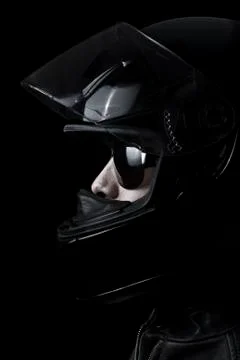 Mysterious Biker Stock Photos