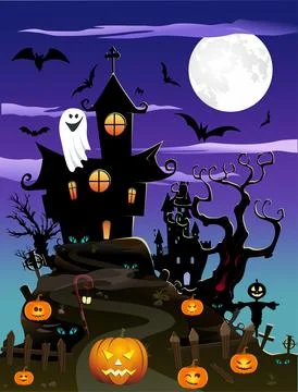 Mysterious castle Stock Illustration