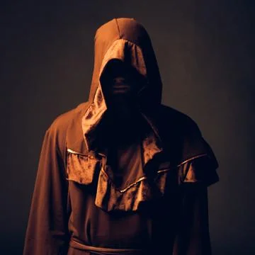 Mysterious catholic monk Foto stock