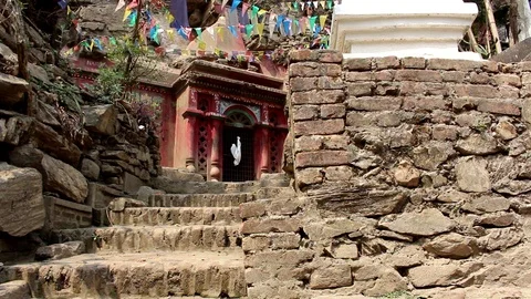 Mysterious cave in Nepal slider Stock Footage 87470476