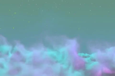 Mysterious clouds concept with stars creative abstract background Stock Illustration
