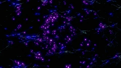 Mysterious Dark Ocean With Colored Lights Looping Background Stock Footage 132727593