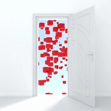 Mysterious door Stock Illustration