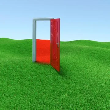 Mysterious door Stock Illustration