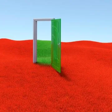 Mysterious door Stock Illustration
