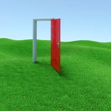 Mysterious door Stock Illustration