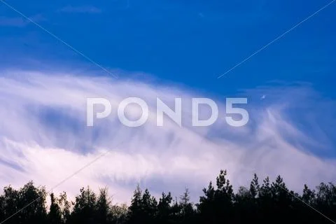 MYSTERIOUS dramatic clouds. Stock Photos