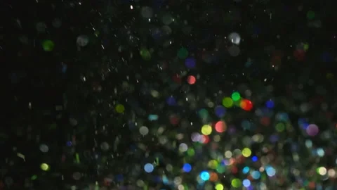 The mysterious flight of small particles. slow motion Stock Footage 158486161