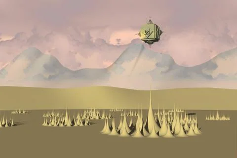 Mysterious foreign planet Stock Illustration