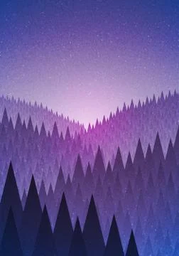 Mysterious forest Stock Illustration