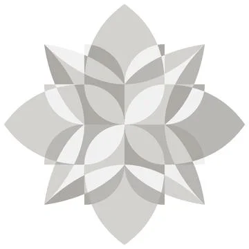 Mysterious four-leaf flower. Vector sign Stock Illustration