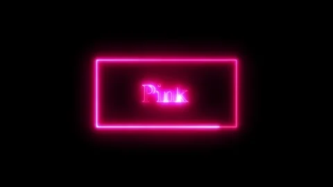 Mysterious glowing object enclosed in a pink neon border against a dark bac.. Stock Footage 337567176