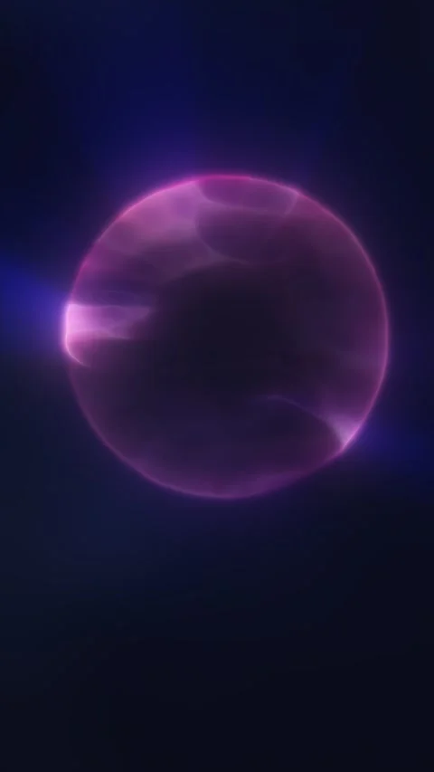 Mysterious glowing orb with soft translucent texture floating in a deep cos.. Stock Footage 306799625