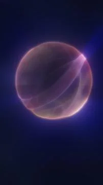 Mysterious glowing orb with soft translucent texture floating in a deep cos.. Stock Illustration