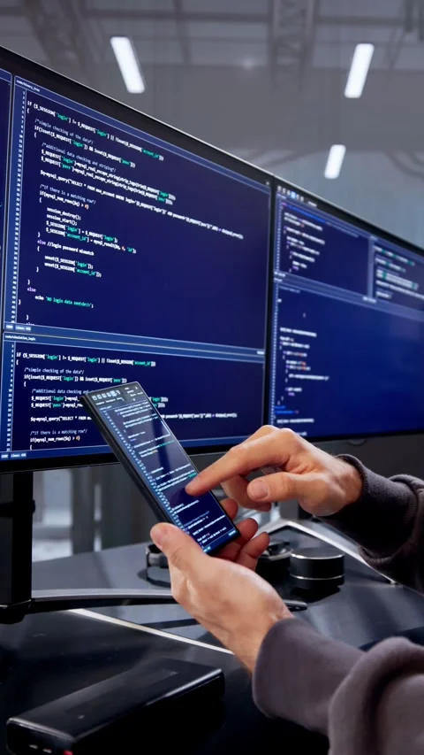 Mysterious Hacker In Balaclava Stealing Data Stock Footage 322842752