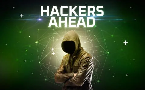 Mysterious hacker, online attack concept 写真素材