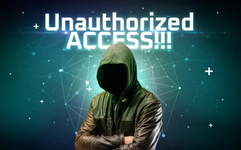 Mysterious hacker, online attack concept Stock Photos