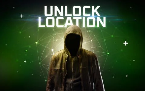 Mysterious hacker, online attack concept 写真素材