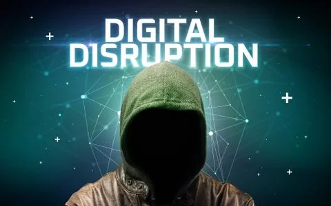 Mysterious hacker, online attack concept Stock Photos