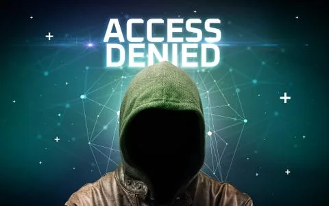 Mysterious hacker, online attack concept 写真素材