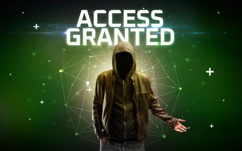Mysterious hacker, online attack concept Stock Photos