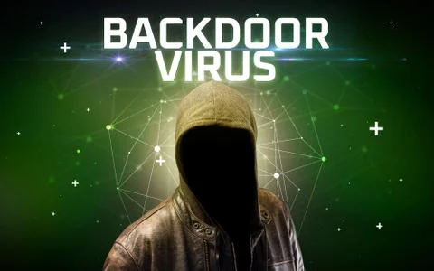 Mysterious hacker, online attack concept Stock Photos