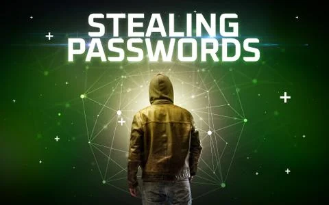 Mysterious hacker, online attack concept 写真素材