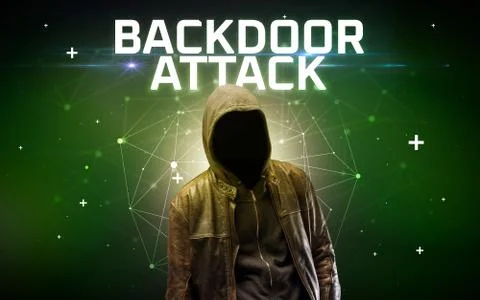 Mysterious hacker, online attack concept Stock Photos