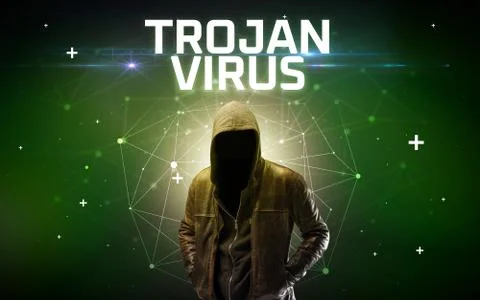 Mysterious hacker, online attack concept 写真素材