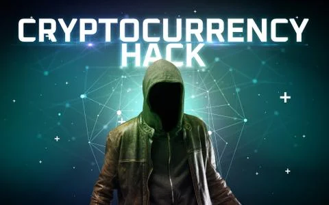 Mysterious hacker, online attack concept Stock Photos