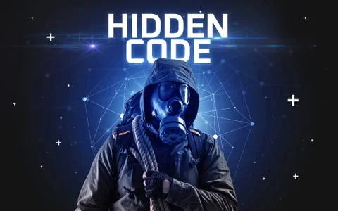 Mysterious hacker, online attack concept 写真素材