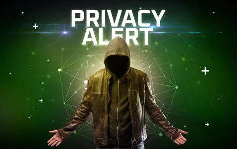 Mysterious hacker, online attack concept Stock Photos