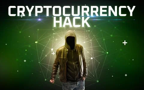 Mysterious hacker, online attack concept Stock Photos
