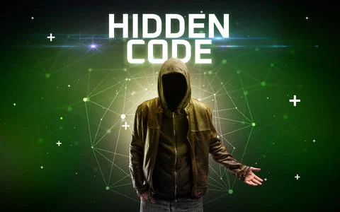 Mysterious hacker, online attack concept 写真素材