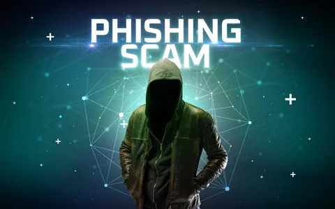 Mysterious hacker, online attack concept Stock Photos