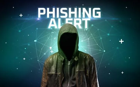 Mysterious hacker, online attack concept Stockfoto's