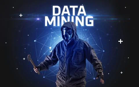 Mysterious hacker, online attack concept Stock Photos
