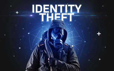 Mysterious hacker, online attack concept Stock Photos