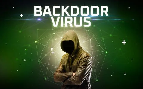 Mysterious hacker, online attack concept 写真素材