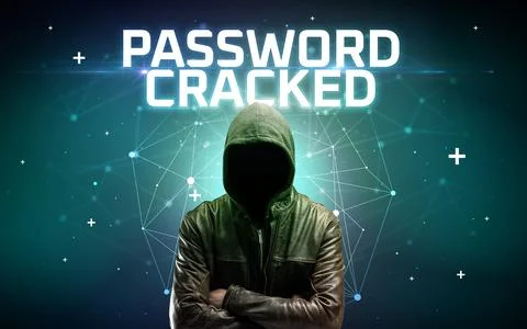 Mysterious hacker, online attack concept 写真素材
