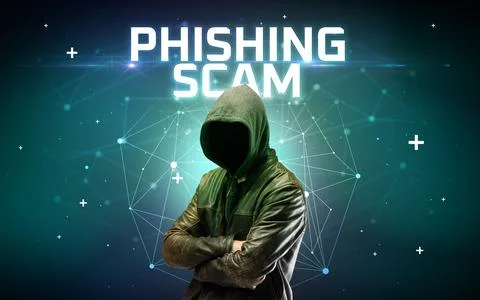 Mysterious hacker, online attack concept 写真素材