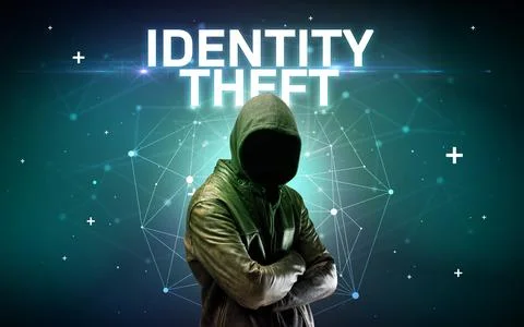 Mysterious hacker, online attack concept 写真素材