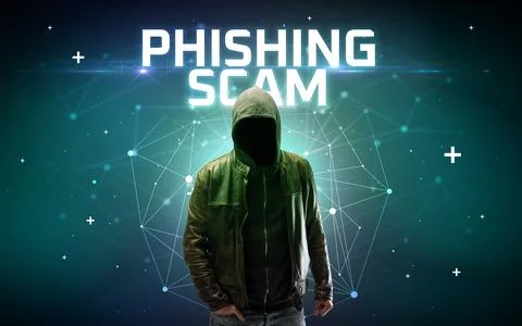 Mysterious hacker, online attack concept Stock Photos