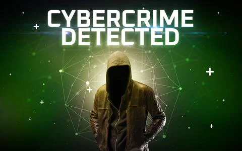 Mysterious hacker, online attack concept 写真素材
