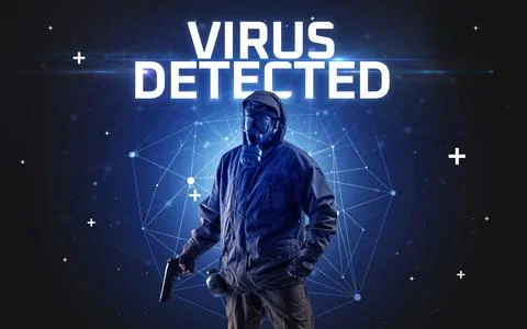 Mysterious hacker, online attack concept Stock Photos